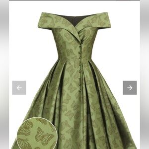 retro stage vintage style butterfly dress pinup dress